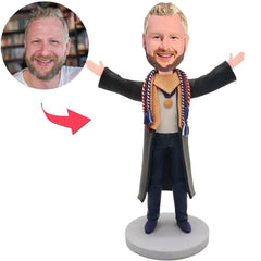 Graduation Boy with Medals Custom Bobbleheads