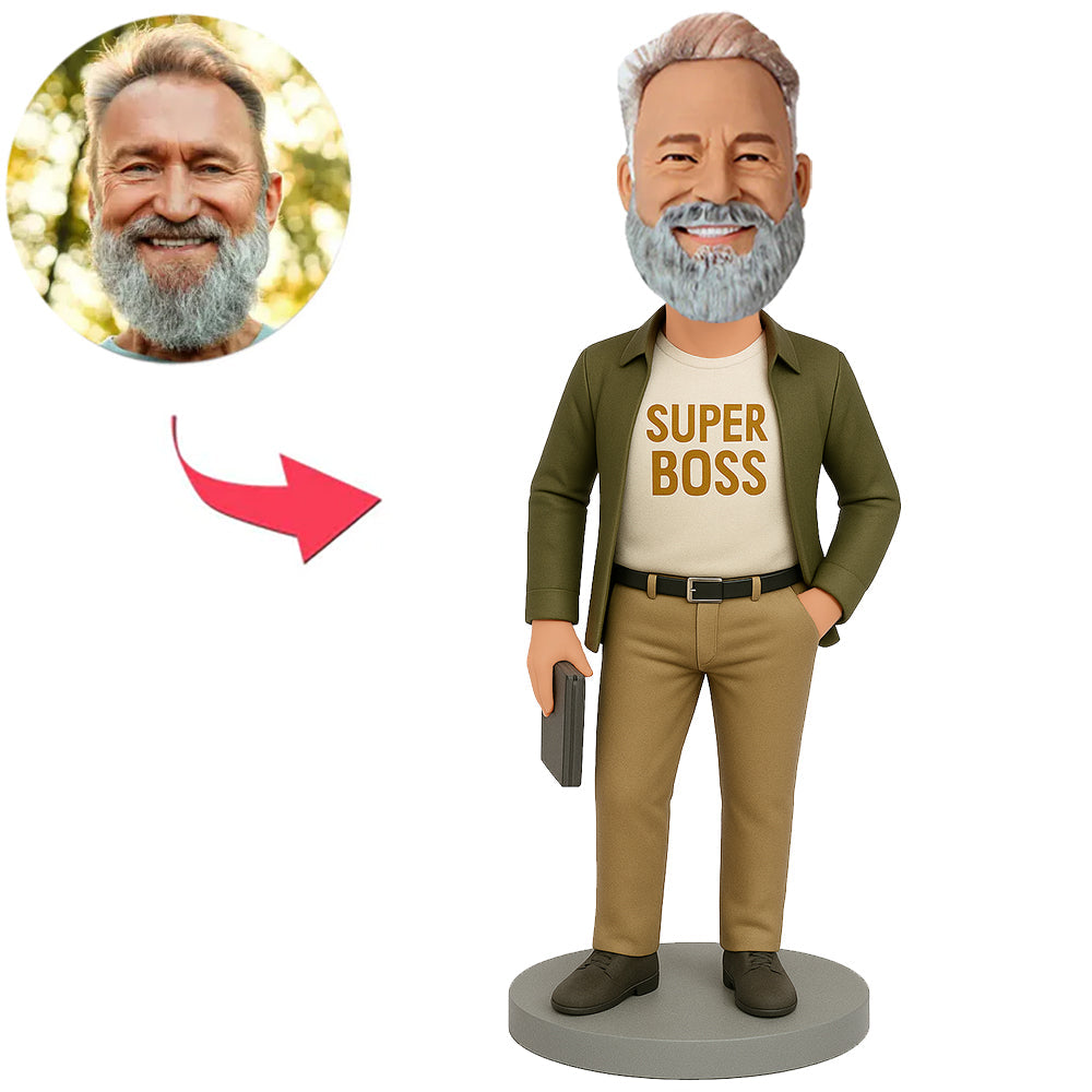 Super Boss in Khaki Pants Custom Bobbleheads