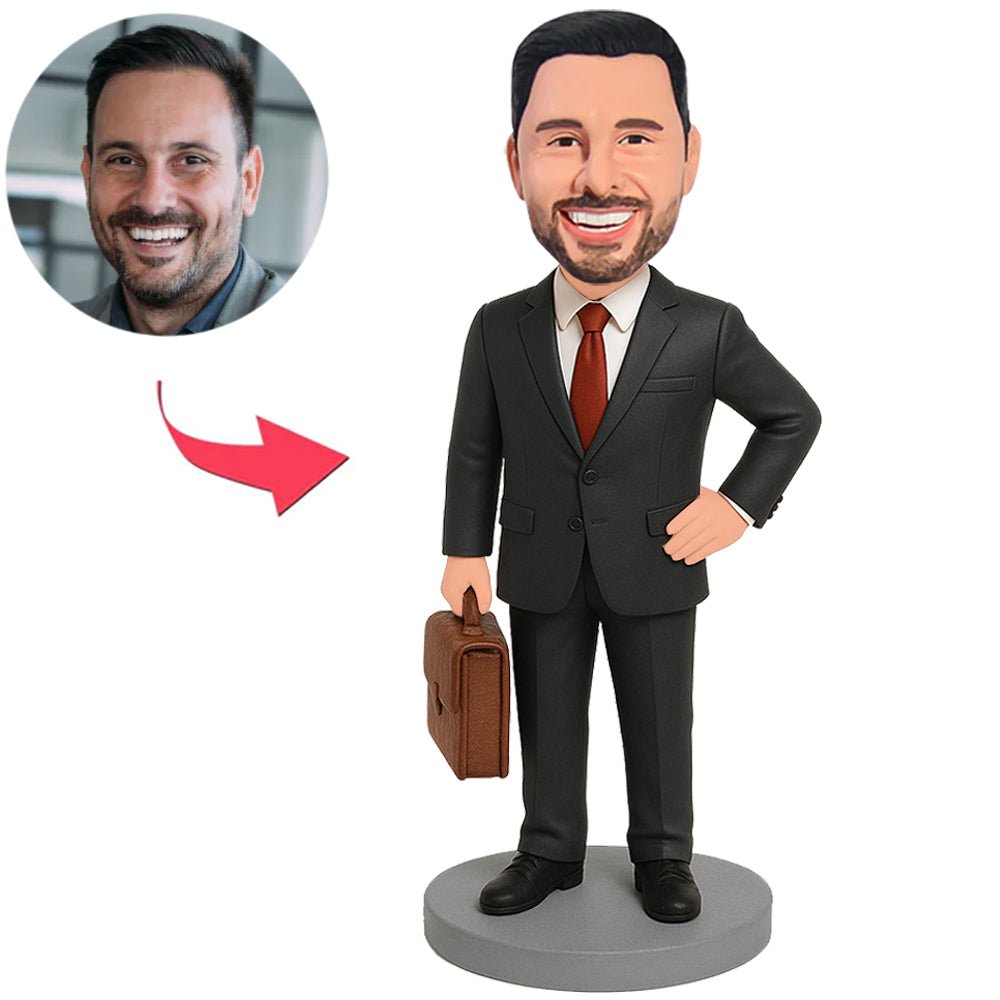 Boss with Brown Briefcase Custom Bobbleheads