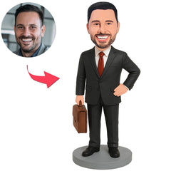 Boss with Brown Briefcase Custom Bobbleheads