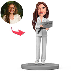 Female Boss Wearing Judo Uniform Custom Bobbleheads