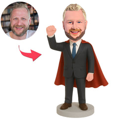 Motivated Boss with Cape Custom Bobbleheads