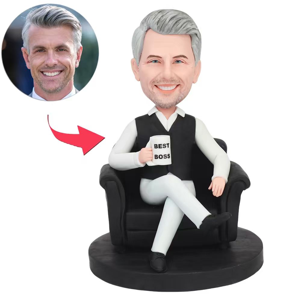 Best Boss Sitting on Sofa Custom Bobbleheads