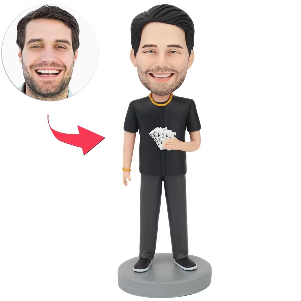 Rich Boss Holding Banknotes Custom Bobbleheads
