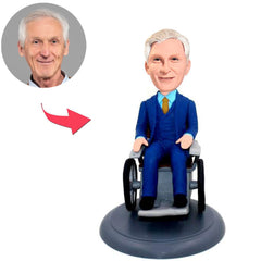 Business Man in Wheelchair Custom Bobbleheads