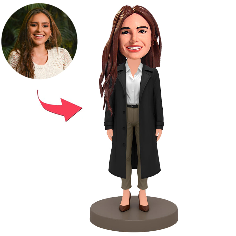 Women in Trench Coats And High Heels Custom Bobbleheads