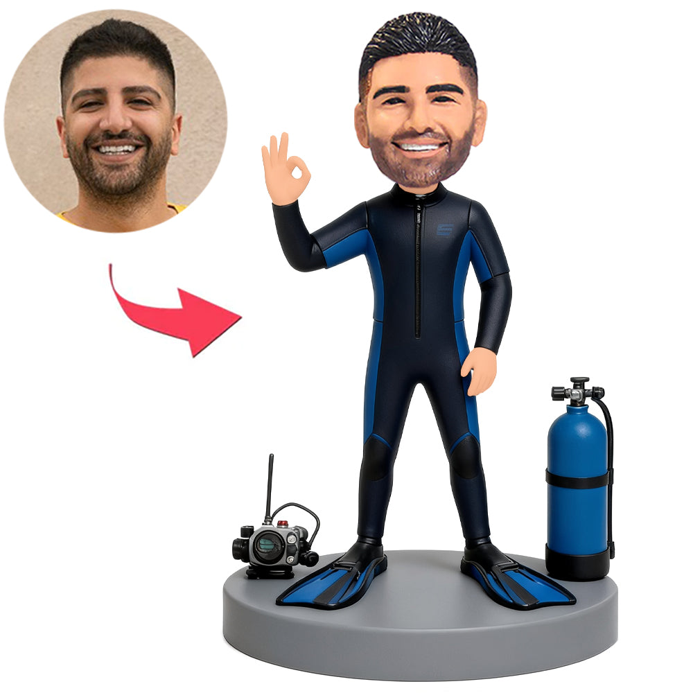 Divers with Diving Equipment Custom Bobbleheads