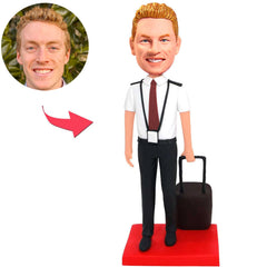 Flight Attendant Captain Custom Bobbleheads