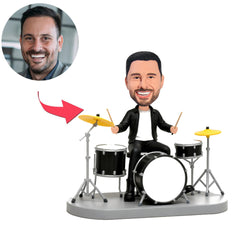 Man Playing The Drums Custom Bobbleheads