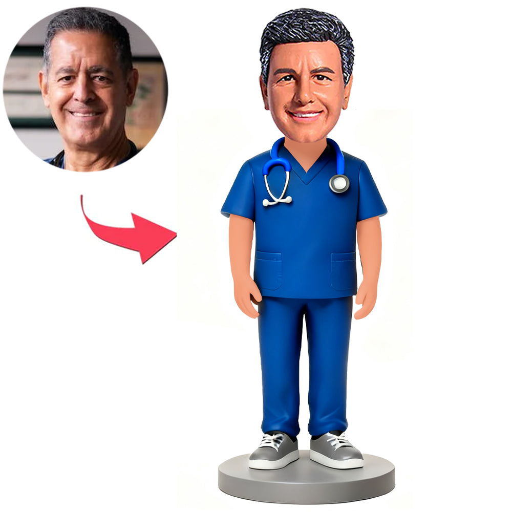 Doctor in Surgical Gown Custom Bobbleheads