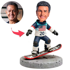 Man with Snowboard Custom Bobbleheads
