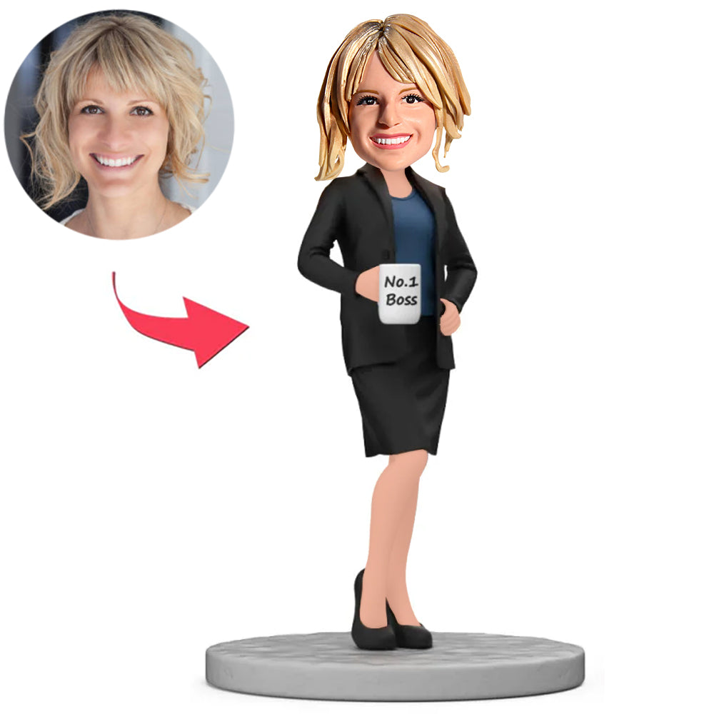 Cool No. 1 Female Boss Custom Bobbleheads
