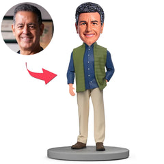 Man in Green Vest Custom Bobbleheads