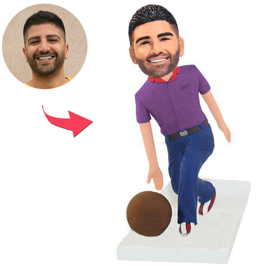 Happy Bowling Player Custom Bobbleheads