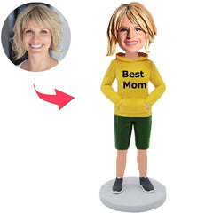 Yellow Sweater Best Mom Custom Bobbleheads