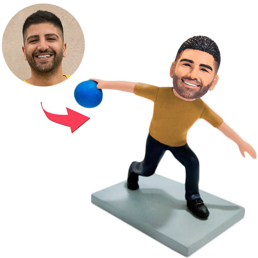 Play Bowling Happy Man Custom Bobbleheads