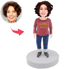 Casual Super Mom Custom Bobbleheads