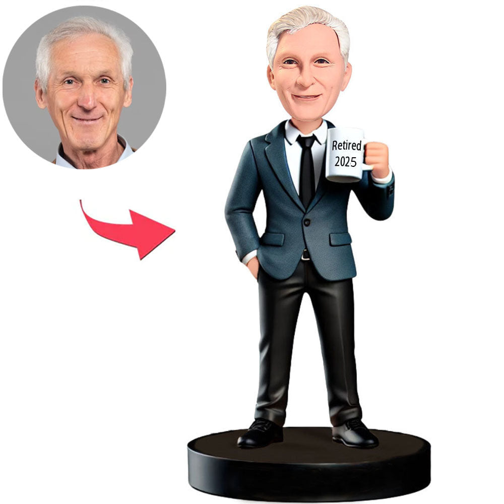 Retired 2025 Cup Business Man Custom Bobbleheads