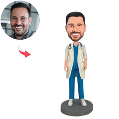 Male Doctor in White Coat Custom Bobbleheads