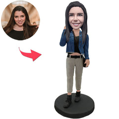 Fashion Woman Outdoors Custom Bobbleheads