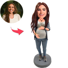 Pregnant Mom Custom Bobbleheads
