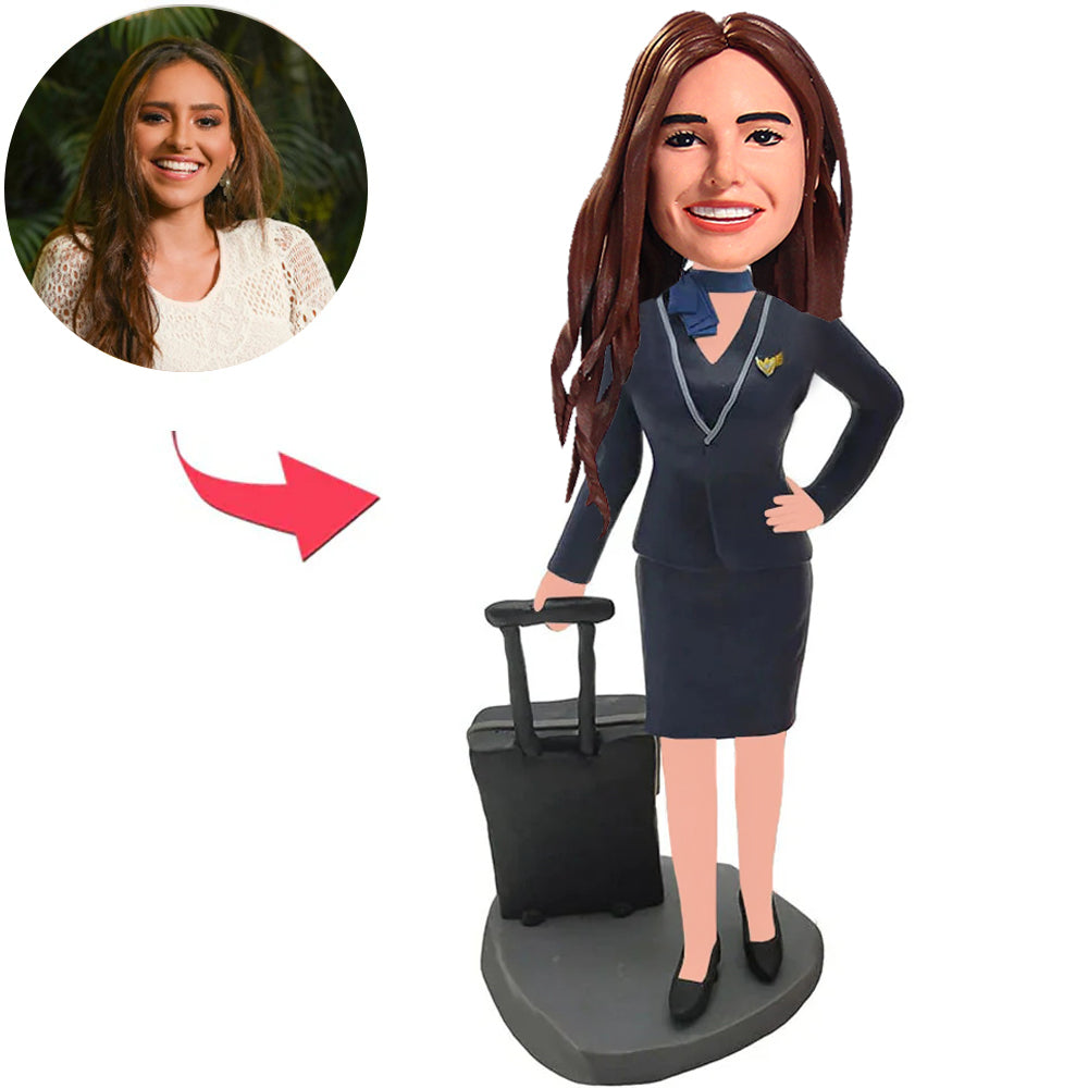 Airline Stewardess Custom Bobbleheads