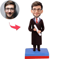 Graduated Male with Book Base Custom Bobbleheads