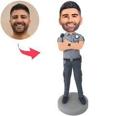 Police in Grey Uniforms Custom Bobbleheads