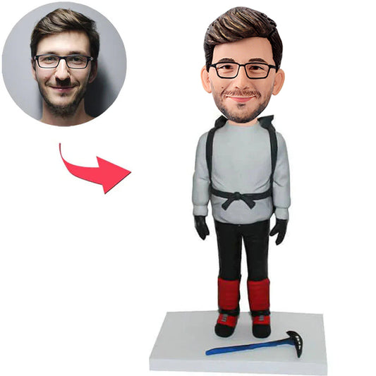 Man in Hiking Suit Custom Bobbleheads
