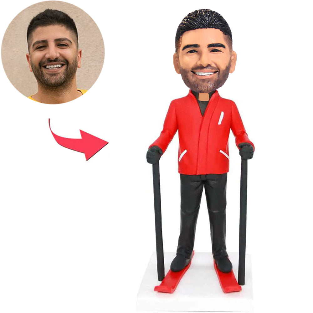 Man Skiing Custom Bobbleheads