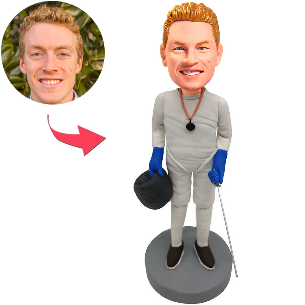 Custom Bobbleheads Fencer Gifts for Him