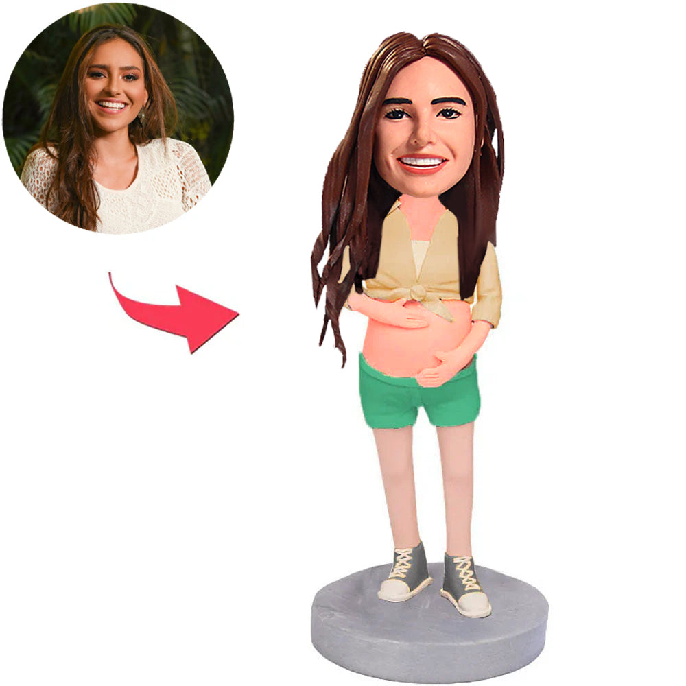 Pregnant Mom Custom Bobbleheads