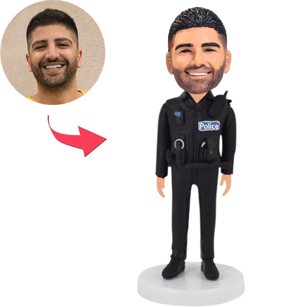 Police Wearing Badge Custom Bobbleheads