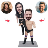 Lift Up Wife Custom Bobblehead With Engraved Text