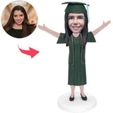 Free Yourself Graduation Girl Custom Bobbleheads Add Text With Graduation Hat