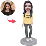 Casual Mom Custom Bobbleheads With Text