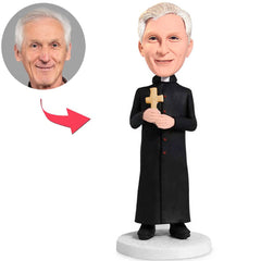 Priest Holding Cross Custom Bobbleheads