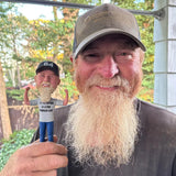 Man Sitting on Toilet Custom Bobbleheads With Engraved Text