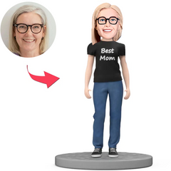 Black Clothes Best Mom Custom Bobbleheads