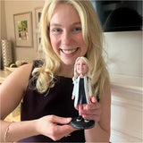 Woman In Striped Suit Custom Bobbleheads With Engraved Text