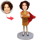Business Super Woman Custom Bobbleheads With Text