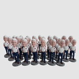 Bulk Group Customize Same 100 PCS Identical Bobbleheads For Company's Annual Meeting