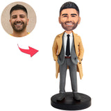 Handsome Man in Windbreaker Custom Bobbleheads