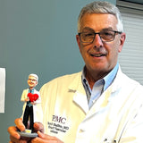 Doctor Holding Stethoscope Diagnosing And Needle Custom Bobbleheads Add Text