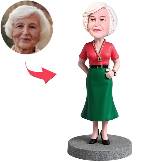 Rich Fashion Female Custom Bobbleheads
