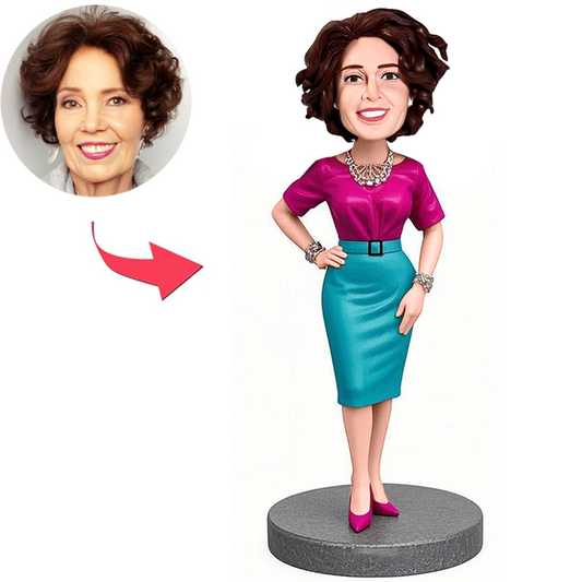 Rich Modern Female Custom Bobbleheads