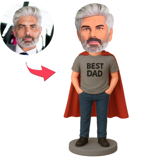 Best Dad with Cape Custom Bobbleheads