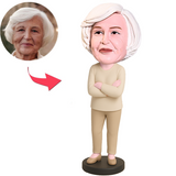 Woman in Beige Suit Custom Bobbleheads