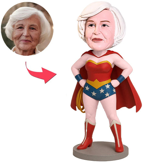 Red Clothes Wonder Woman Custom Bobbleheads
