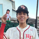 Golfer Posing In Red Shirt Custom Bobbleheads